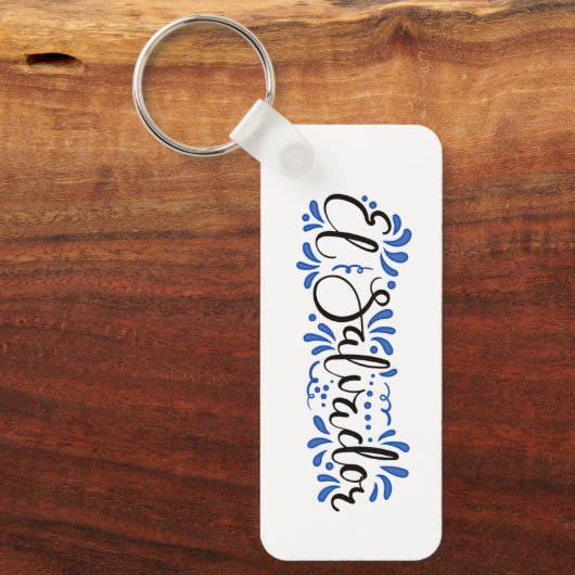 Llavero Rectangular con Diseño de El Salvador キーホルダー (正面)