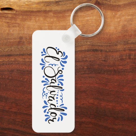 Llavero Rectangular con Diseño de El Salvador キーホルダー (裏面)