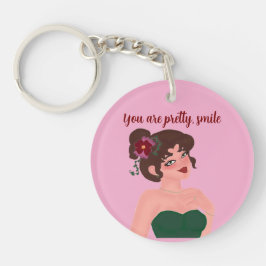 llavero tu eres linda para dama キーホルダー