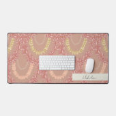 Llei -プルメリア、デスクマパーソナライズされたット デスクマット (キーボード&マウス)
