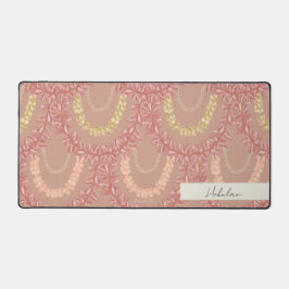 Llei -プルメリア、デスクマパーソナライズされたット デスクマット