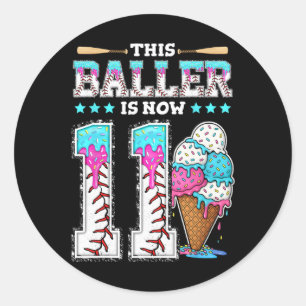 Llerは今11年アイスクリームドリップ11誕生日S ラウンドシール