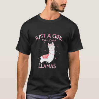 LllamのTシャツギフトが大好きな女の子 Tシャツ