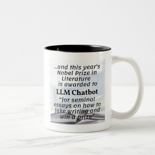 LLM Chatbotノーベル文学賞受賞者2 ツートーンマグカップ (右)