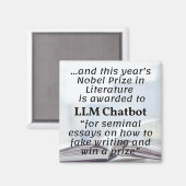 LLM Chatbotノーベル文学賞受賞者 マグネット (正面/裏面)