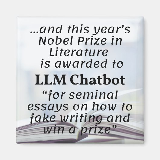 LLM Chatbotノーベル文学賞受賞者 マグネット (正面)