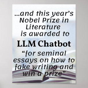 LLM Chatbot受賞者ノーベル文学賞 ポスター