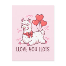 Llove You Llots - かわいいラマ バレンタイン