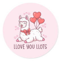 Llove You Llots - かわいいラマ バレンタイン