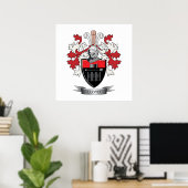 Lloyd Family Crest Coat of Arms ポスター (ホームオフィス)
