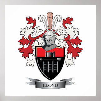 Lloyd Family Crest Coat of Arms ポスター