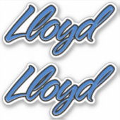 Lloyd Name blue Aufkleber Sticker Stickerset シール (正面)