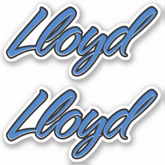 Lloyd Name blue Aufkleber Sticker Stickerset シール (正面)