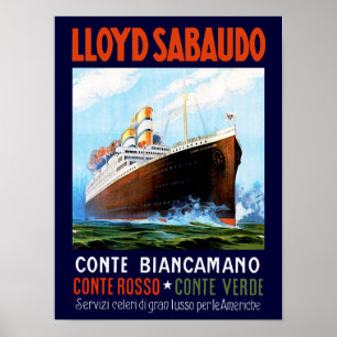 Lloyd Sabaudo ~ Conte Biancamano ポスター