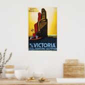 Lloyd Triestino MS Victoria ビンテージ旅行ポスター ポスター (キッチン)