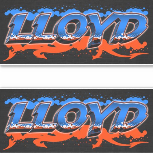 Lloyd Vorname Name Graffiti Aufkleber Sticker シール (正面)