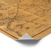 Lloyd's official map of the state of Tennessee ポスター (角)