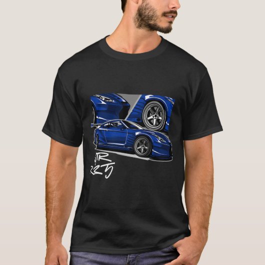  llustration blue jdm gtr R35  Tシャツ (正面)