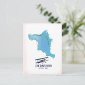 Llyn Trawsfynydd Gwynedd Walesの地図 ポストカード (スタンド正面)