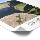 Llyn YファンFach – 鉄道ポスタースタイルプリント ポスター (角)