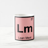Lm - 無駄のない肉の化学元素記号 コーヒーマグカップ (中央)