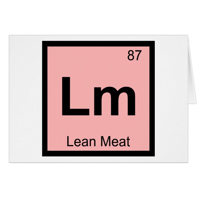Lm - 無駄削ぎ落とした肉の化学元素記号 (正面横)