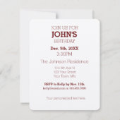 LMAOパーティの招待状 招待状 (裏面)