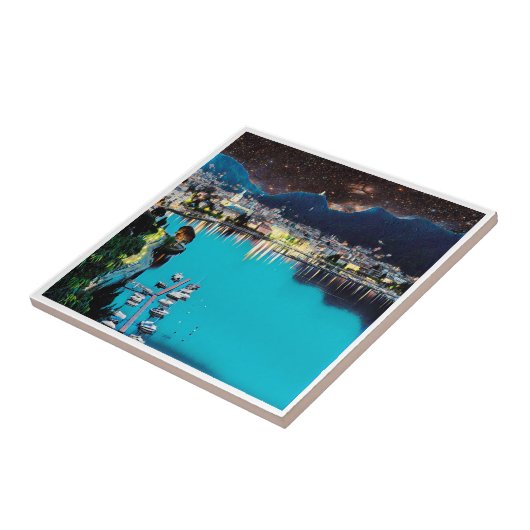 LMD001 COMO – 湖 – ロンバルディア – イタリア， タイル (側面)