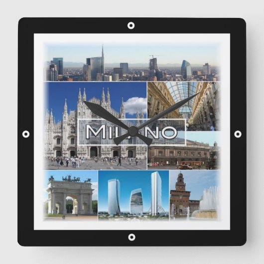 LMD004ミラノ，ミラノ，大聖堂の教会， スクエア壁時計 (正面)