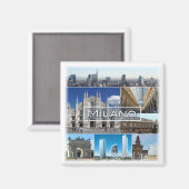 LMD004ミラノ，ミラノ，大聖堂の教会，冷蔵庫 マグネット (正面/裏面)