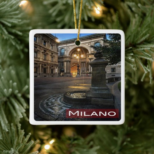 LMD005 MILAN Galleria Vittorio Emanuele, セラミックオーナメント (ツリー)