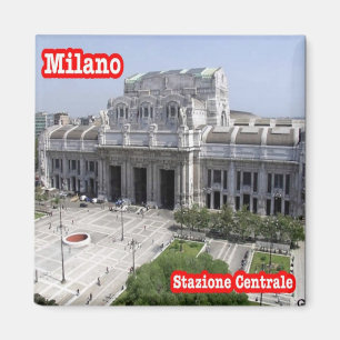 LMD010 MILAN Centrale Station Train Italy,冷蔵庫 マグネット