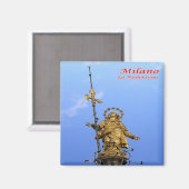 LMD014 MILAN, Madonina Mizution，イタリア，冷蔵庫 マグネット (正面/裏面)