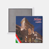 LMD015 MILAN - Galleria Vittorio Emanuele -冷蔵庫 マグネット (正面/裏面)
