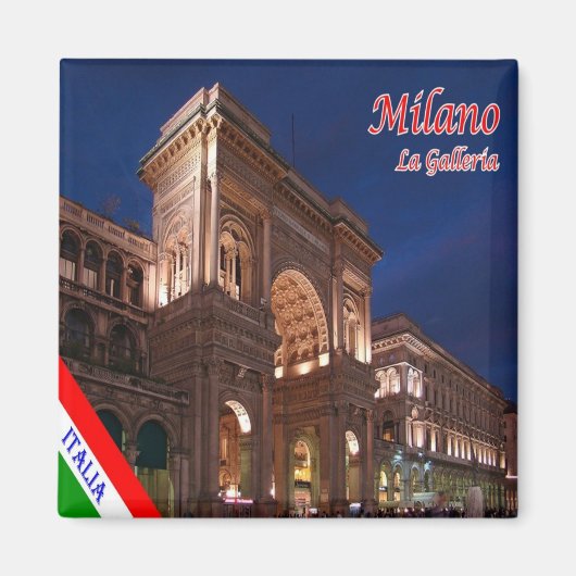 LMD015 MILAN - Galleria Vittorio Emanuele -冷蔵庫 マグネット (正面)