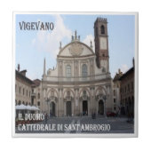 LMD025 VIGEVANO、聖アンブロジオ大聖堂、 タイル (正面)