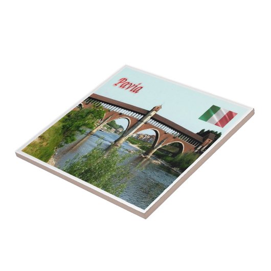 LMD044 PAVIA、The Covered Bridge、イタリア、 タイル (側面)