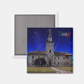 LMD083 CUSAGO,城,ロンバルディ,イタリア,冷蔵庫 マグネット (正面/裏面)