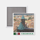 LMD084 CREMONA, Lombardy,イタリア,冷蔵庫 マグネット (正面/裏面)