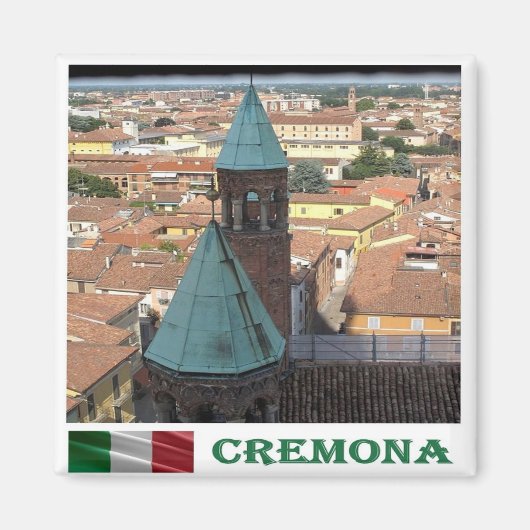 LMD084 CREMONA, Lombardy,イタリア,冷蔵庫 マグネット (正面)