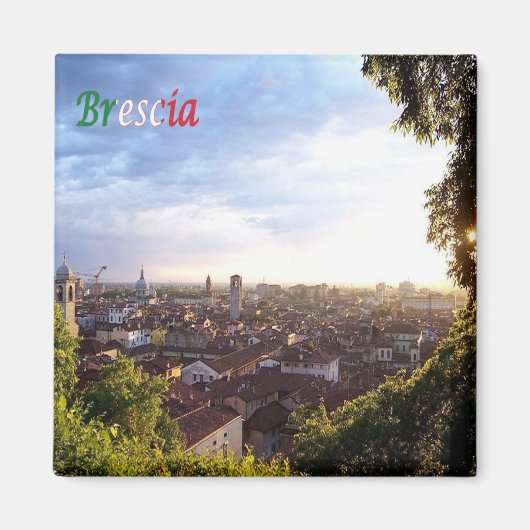 LMD099 BRESCIAサンセット,イタリア,冷蔵庫 マグネット (正面)