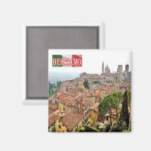 LMD105 BERGAMO高，ロンバルディ，イタリア，冷蔵庫 マグネット (正面/裏面)