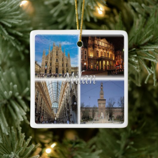 LMD117ミラノモザイク,ロンバルディア,イタリア, セラミックオーナメント (ツリー)