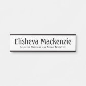 LMFTセラピストオフィスのドア署名名プレート サインプレート (正面)