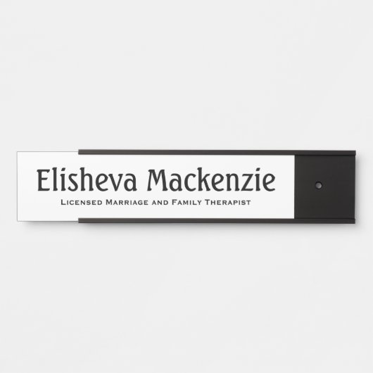 LMFTセラピストオフィスのドア署名名プレート サインプレート (正面)