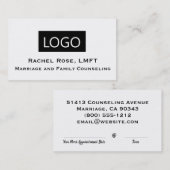 LMFTライセンス結婚と家族セラピストブシン 名刺 (正面/裏面)