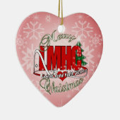 LMHCのクリスマスによって認可される精神衛生のカウンセラー セラミックオーナメント (右)