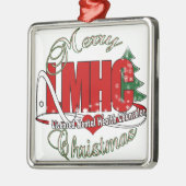 LMHCのクリスマスによって認可される精神衛生のカウンセラー メタルオーナメント (左)
