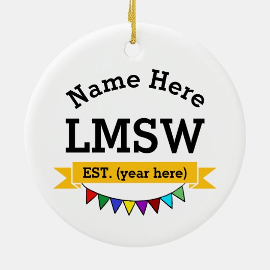 LMSWギフトライセンスのマスターソーシャルワーカー セラミックオーナメント (裏面)