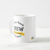 LMSW認定マスターソーシャルワーカーのマグカップ コーヒーマグカップ (正面左)